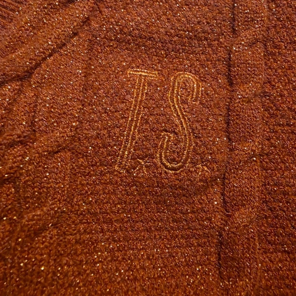Taylor Swift TLOAS M/L Orange Glitter Cable Knit Sweater with CD Only - Picture 3 of 7